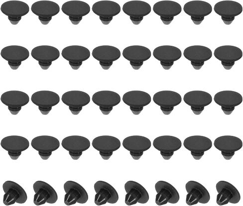 PATIKIL 8mm Diameter Silicone Round Snap, 40 Pcs in Type Locking Furniture Hole Plug Button Wide Edge Protective Cover Fit for 8mm Hole for Seal Bulkhead Cylinder, Grey in Saudi Arabia