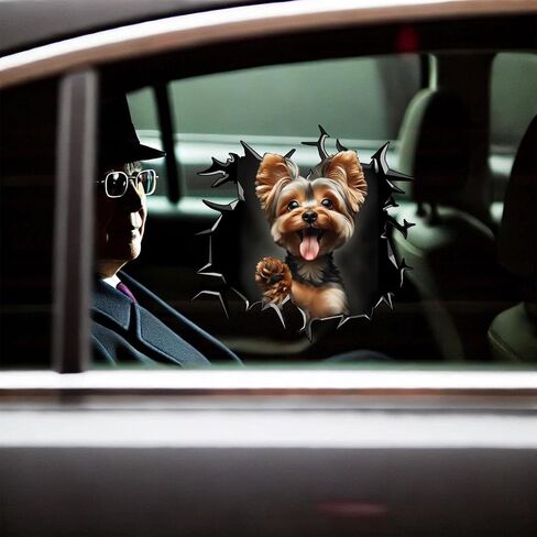 Cute Dog Stickers for Car Window Decals Waterproof Funny Sticker (Pug Decal Stickers) in Saudi Arabia