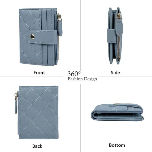 Small Wallet for Women Leather Card Holder Bifold Compact Wallets Purse With Zipper Coin Pocket in Saudi Arabia