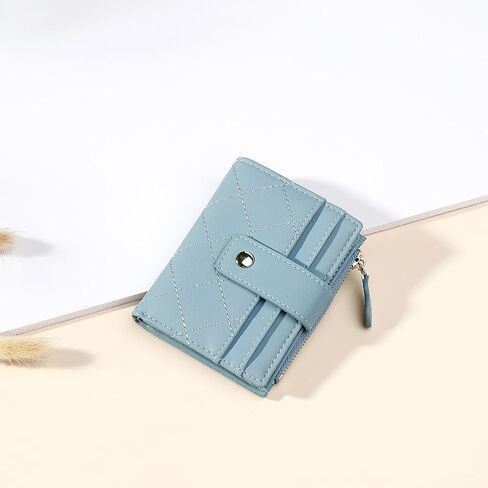 Small Wallet for Women Leather Card Holder Bifold Compact Wallets Purse With Zipper Coin Pocket in Saudi Arabia