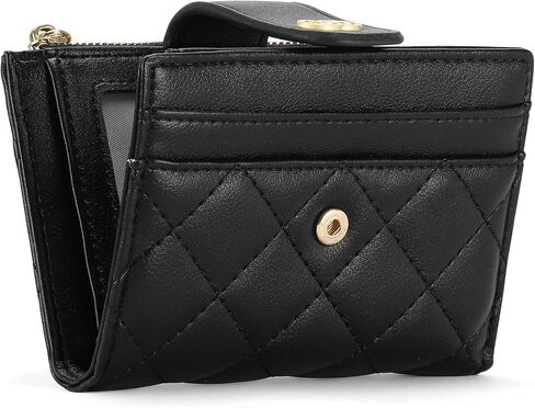 Small Wallet for Women Leather Card Holder Bifold Compact Wallets Purse With Zipper Coin Pocket in Saudi Arabia