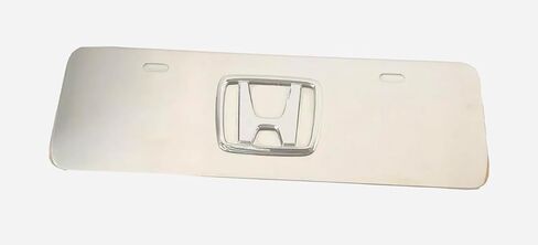 Au-Tomotive Gold, INC. Honda 3D Logo Half-Size Chrome Stainless Steel License Plate in Saudi Arabia