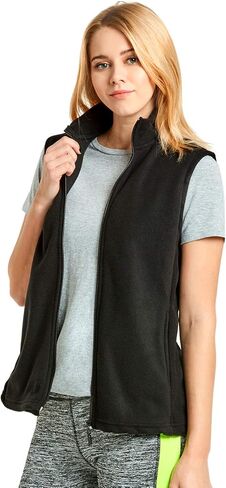 سترة شتوية بسحاب كامل للسيدات من Polar Fleece مقاس كبير (XL كحلي) in Saudi Arabia