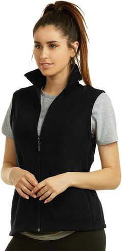 سترة شتوية بسحاب كامل للسيدات من Polar Fleece مقاس كبير (XL كحلي) in Saudi Arabia