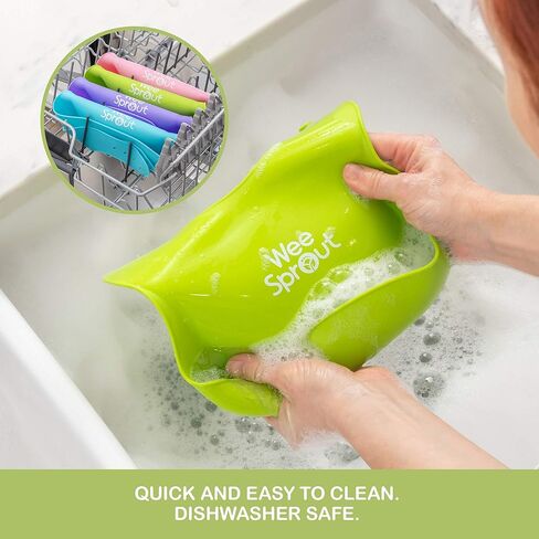 مرايل أطفال من السيليكون المقاومة للماء من WeeSprout (مجموعة من 2) | جيب للقبض على الطعام in Kuwait