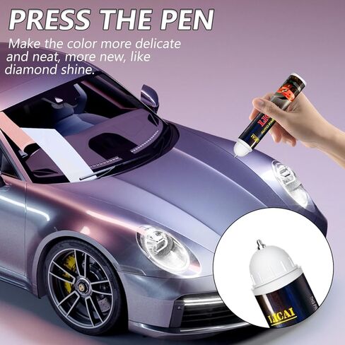 طلاء لمسات نهائية للسيارات، قلم طلاء السيارة الفضي لإصلاح الخدوش، طلاء لمس مزدوج في واحد، حل سريع وسهل لإصلاح الخدوش الطفيفة في السيارة، قلم طلاء اللمس 0.4 أونصة سائلة in Kuwait
