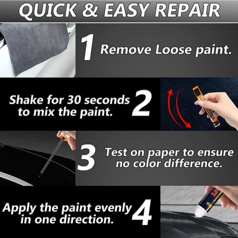 طلاء لمسات نهائية للسيارات، قلم طلاء السيارة الفضي لإصلاح الخدوش، طلاء لمس مزدوج في واحد، حل سريع وسهل لإصلاح الخدوش الطفيفة في السيارة، قلم طلاء اللمس 0.4 أونصة سائلة in Kuwait