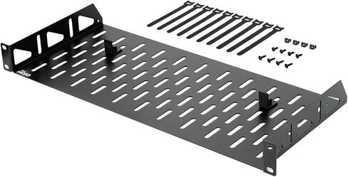 1U Rack Shelf,19 inch Rack Shelf 12 inch Depth,Rack Mount Shelf with Anti-Slip Stops,Server Rack Shelf and Network Shelf for 19 in Equipments, 110lbs Capacity of Vented 1U Shelf,No Lip(2 Pack) in Kuwait