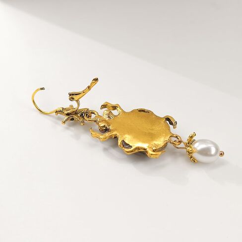 Vintage Beetle Scarab Bug Dangle Earrings for Women, Imitation Pearl Insect Drop Dangle Earrings Renaissance Victorian Style Jewelry Earrings Egyptian Earrings for Party Gifts in Kuwait