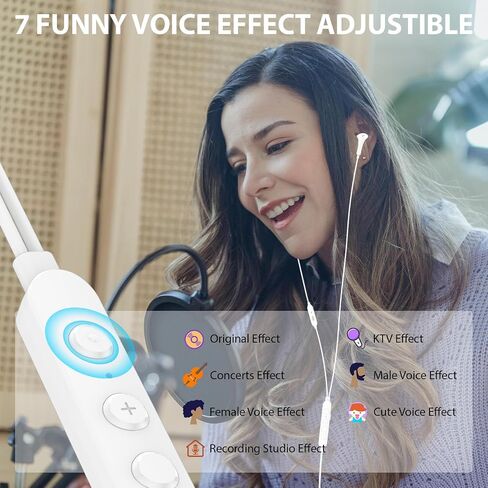 USB C Headphone, Voice Changer Earbuds Wired with Mic, Karaoke Type-C Earphone with Case Deep Bass Noise Canceling Cord Ear Buds for iPhone 16 15 Pro Max Plus iPad Galaxy S24 Ultra S23 FE Pixel 9 8 7 in Kuwait