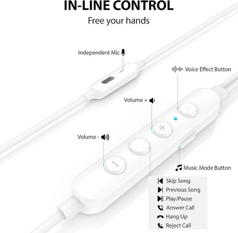 USB C Headphone, Voice Changer Earbuds Wired with Mic, Karaoke Type-C Earphone with Case Deep Bass Noise Canceling Cord Ear Buds for iPhone 16 15 Pro Max Plus iPad Galaxy S24 Ultra S23 FE Pixel 9 8 7 in Kuwait