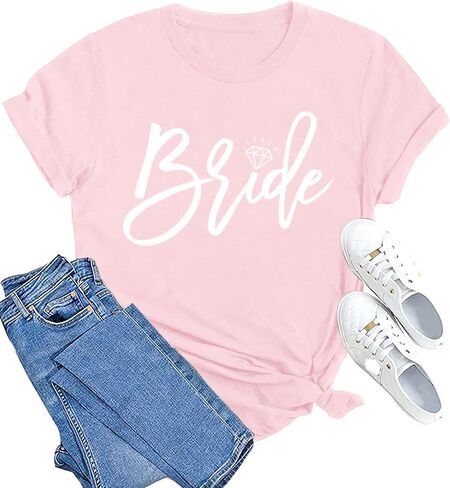 MAIHUN Womens Bride Shirt Team Bride Bridesmaid Tshirt Bachelorette Party Tee Top in Kuwait