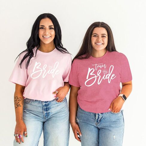 MAIHUN Womens Bride Shirt Team Bride Bridesmaid Tshirt Bachelorette Party Tee Top in Kuwait
