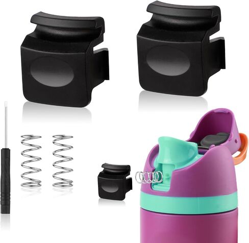 2pcs Replacement Button Compatible with Owala FreeSip 24oz 32oz, Water Bottle Lid Mouth Push Switch Top Cap Seal Stopper Replacement Parts for Owala 19/24/32/40oz Accessories, Dark Blue in Saudi Arabia