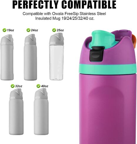 2pcs Replacement Button Compatible with Owala FreeSip 24oz 32oz, Water Bottle Lid Mouth Push Switch Top Cap Seal Stopper Replacement Parts for Owala 19/24/32/40oz Accessories, Dark Blue in Saudi Arabia