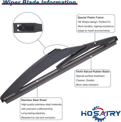 Rear Windshield Wiper Blade for Lexus CT200h 2011-2017, for Scion XD 2008-2014, for Toyota Prius C 2012-2019 Rear Wiper Blade, 8 inch (Pack of 1) in Kuwait