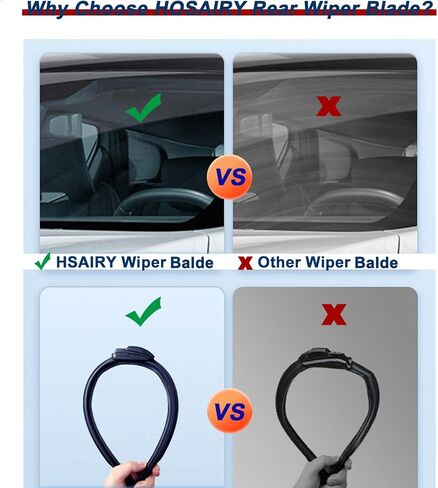 Rear Windshield Wiper Blade for Lexus CT200h 2011-2017, for Scion XD 2008-2014, for Toyota Prius C 2012-2019 Rear Wiper Blade, 8 inch (Pack of 1) in Kuwait