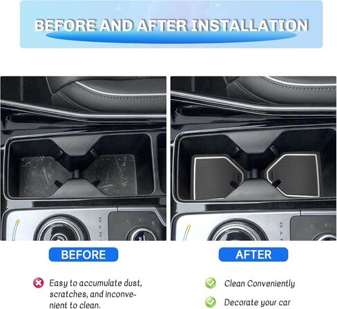 SXCY for 2021-2025 Kia Sorento Accessories Cup Holder Inserts Liner 2024 2025 Sorento Door Slot Mats 2025 Sorento Accessories Center Console Liners (7-Passenger Seats Only for LX/S Trim) (White) in Kuwait