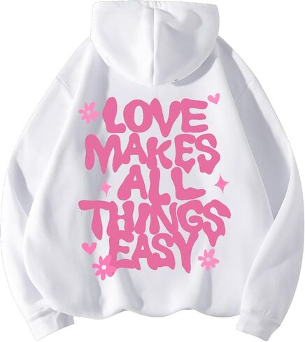 Verdusa Women's Plus Size Letter Graphic Sweatshirt Long Sleeve Hoodie Top in Saudi Arabia