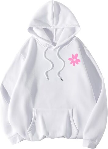 Verdusa Women's Plus Size Letter Graphic Sweatshirt Long Sleeve Hoodie Top in Saudi Arabia