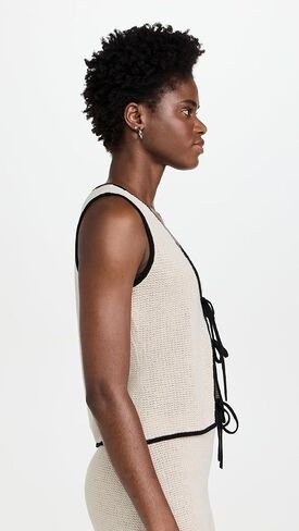 Onia Women's Linen Knit Tie Front Tank in Saudi Arabia