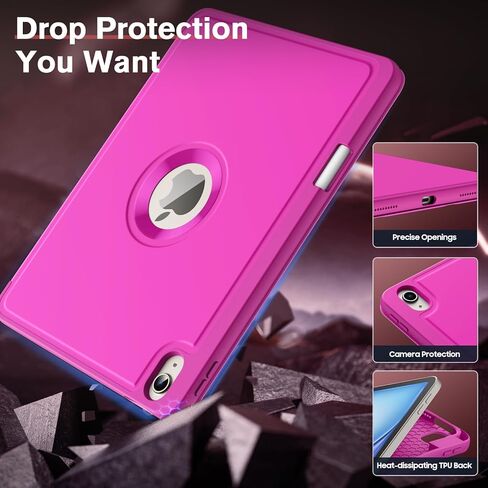 حافظة MoKo لجهاز iPad Air 11 بوصة (M2) 2024، حافظة iPad Air الجيل السادس/iPad Air 5th/4th Gen 2022/2020 مع حامل أقلام، حافظة iPad واقية ذكية ثلاثية الطي، شعار مجوف/تنبيه/نوم تلقائي، أزرق داكن in Saudi Arabia