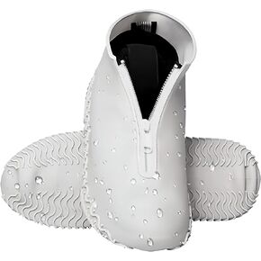 Waterproof Shoe Covers,Upgrade Reusable Rain Shoe Galoshes with Zipper,Resistant Snow Overshoes,Foldable Shoe Protectors,Non-Slip Washable Rain Snow Bowling Travel Indoor Outdoor Overshoe