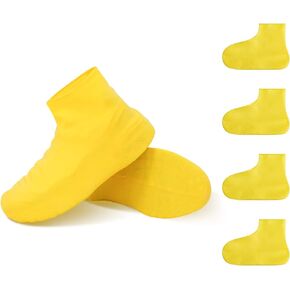 TCCFCCT Waterproof Shoe Covers, Reusable Silicone Shoe Protectors for Men, Women, Durable, Easy to Carry, Nonslip Rain Shoe Covers for Rain, Snow, Car Washing, Camping