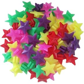 180Pcs Plastic Bike Bicycle Wheel Spoke Beads Clip Spoke Bead Spoke Bicycle Decorations Star-Shape Bead, Assorted Colors