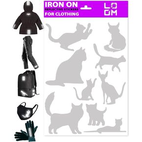 Iron On Reflective Stickers for Clothing | Reflectorized Decals for Customizing, Decorating & Nighttime Safety | Iron On Reflective Tape for Clothing | Waterproof & Durable Reflective Sticker Kit