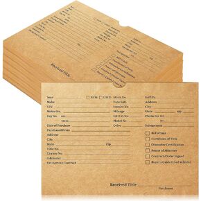 Geyee 50 Pieces File Jacket, 12 x 8 Inches, Kraft Paper, Envelope Style, Car Dealership