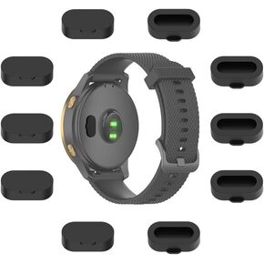 Dust Plug for Garmin Fenix 7X/7/7S/6X/6/6S [10 Pcs], Silicone Anti Dust Cap Garmin 965/955/945/935/265/255/245/55/45, Charger Port Protector for Garmin Venu 2/Vivoactive 3/4/Instinct Dust Cover