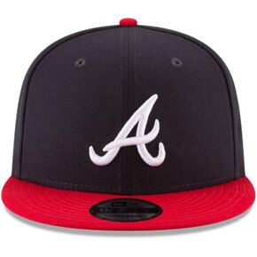 New Era 9Fifty MLB Atlanta Braves Basic Navy/Red Snapback Hat 11591082 One Size