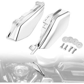 Amazicha Mid Frame Air Deflector Heat Shield Deflectors Compatible for Harley Davidson Touring Street Glide Electra Glide Road Glide Tri Glide Road King CVO Ultra Limited 2009-2024（Chrome）