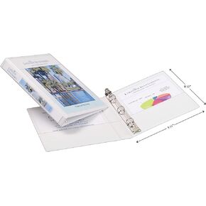 Avery Mini Durable View Binder for 5.5 x 8.5 Inch Pages, 1/2 inch Round Ring, 12 Black Binders (27725)