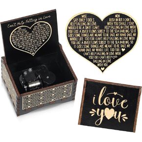 Gifts for Girlfriend, Wooden Music Box, Anniversary Romantic Gifts For Her & Him,Couple, Birthday Gifts For Girlfriend, I Love You Gifts for Her,Women,Wife,1 Year Anniversary,Wedding Gifts,Love Gifts