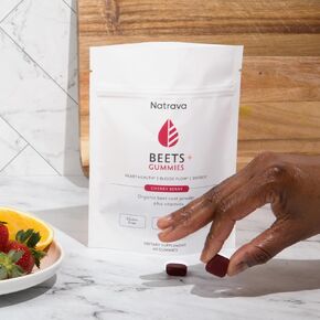 Beets+ Gummies | Organic Beet Root Powder, Grape Seed Extract & Vitamin C | Supports Healthy Blood Pressure and Heart Health | 30 Servings