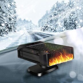 MASO 12/24V Portable Car Heater for Vehicle 2 in 1 Car Defroster Heating & Cooling Fans with Plug in Cigarette Lighter for Winter