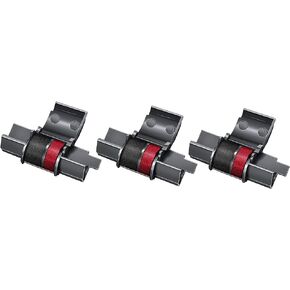 3 Pack Replacement for IR40T IR-40T CP13 MP-12D Calculator Ink Roller Printer Ribbons use with Canon, Sharp EL-1750V, EL-1801V and More(Black/red, Individually Sealed)