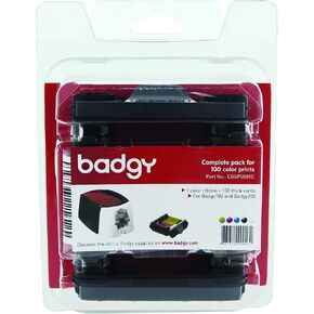 Color Ribbon and Cards Kit for 100 Prints - Badgy100 and Badgy200 Compatible