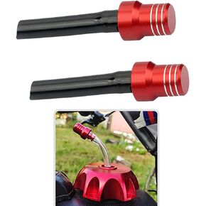 2 PCS Car Fuel Tank Cap Breather Cap, 2.75" x 0.47" CNC Alloy Gas Tank Valve Breather Hose with Steel Balls, Safety Protection Accessory, Suitable for Cars, Off-road, Motorcycles, ATVs (Black)