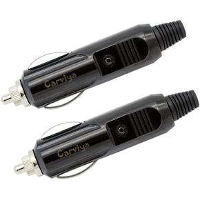 3 5 6 8 10 15 20 Amp Male Car Cigarette Lighter/Aux Socket Plug Connector 12 Volt With Fuse Diode Indicator (10A / 2 Pack)