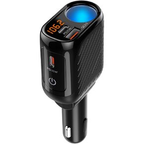 YANTU ولاعة السجائر محول شاحن USB، محول شاحن السيارة مع 12 فولت تمديد الرصاص USB متعدد المقبس، in Kuwait