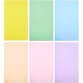PATIKIL A4 Size Guided Reading Sheet, 6pcs Correction Lighting Gel Filter Colored Overlay Transparent Color Film for Classroom Photo Studio, 6 Colors