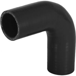 X AUTOHAUX 38mm 1.5" ID 90 Degree Elbow Silicone Reducer Hose Silicone Hose Coupler Intercooler Tube Black for Car Intercooler Intake Piping