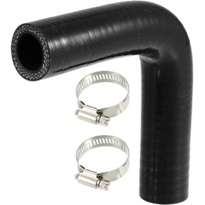 X AUTOHAUX 1 Set 19mm 0.75" ID 90 Degree Elbow Engine Silicone Hose Black