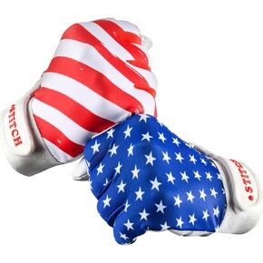 Batting Gloves Softball Batting Gloves American Flag Baseball Batting Gloves Men Batting Gloves USA Flag Baseball Batting Gloves for Youth Adult & Unisex