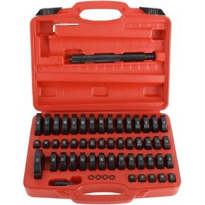 52-in-1 Custom Bushing Driver Set, Bearing and Seal Driver Transmission Bushing Removal Puller Bearing Press Tool Kit