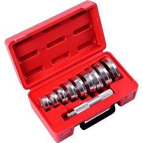 ECCPP 10Pcs Aluminum Bearing Race and Seal Bushing Driver Install Set 9 Discs Collar Axle Housing Tool Kit Fit for Automotive Wheel Bearings
