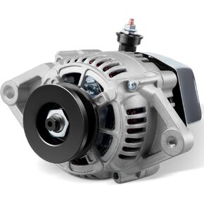 For Mini One Wire Alternator Replacement for GM 1 Wire SBC BBC Chevy Race 87-92 Chrome 12180-SEN, 1-2119-11ND